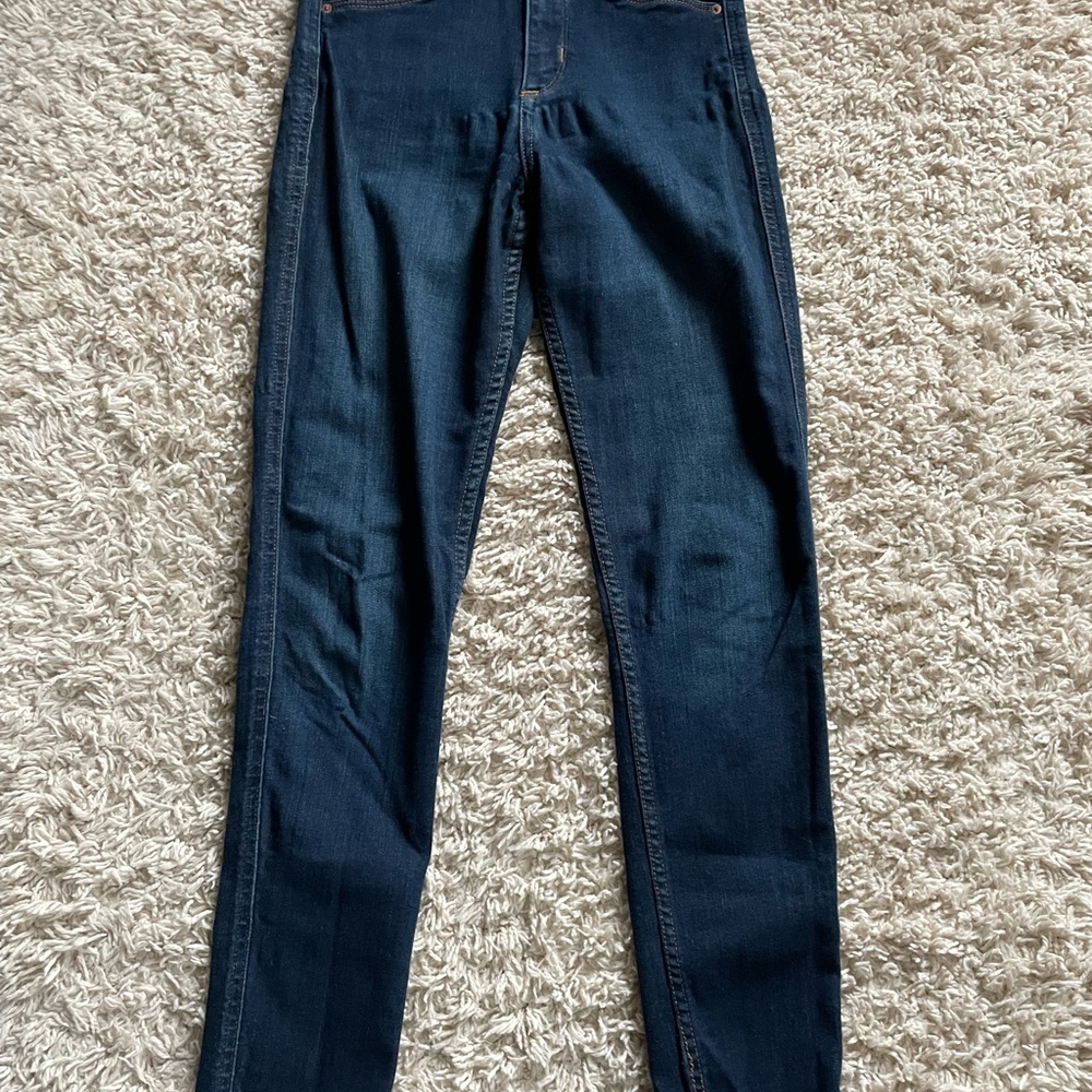 H&M Womens Skinny Blue Jeans High Waist Size 27/30 Medium Wash - 27